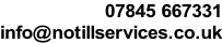 07845 667331 info@notillservices.co.uk